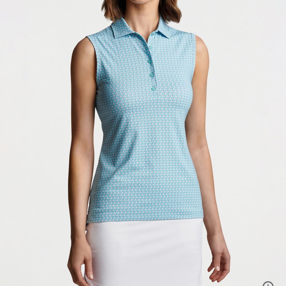 Peter Millar Spritzer Ladies Sleeveless Golf Polo Shirt